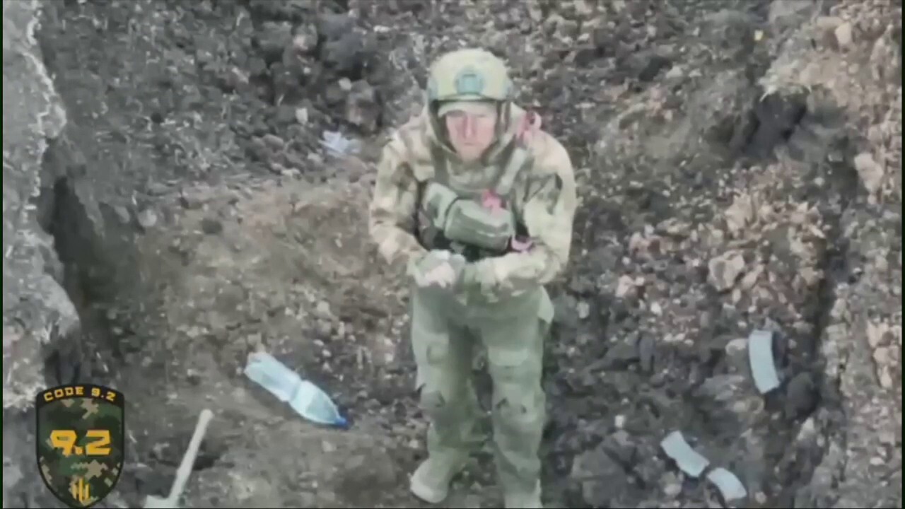 Russian soldier surrenders to Ukrainian drone