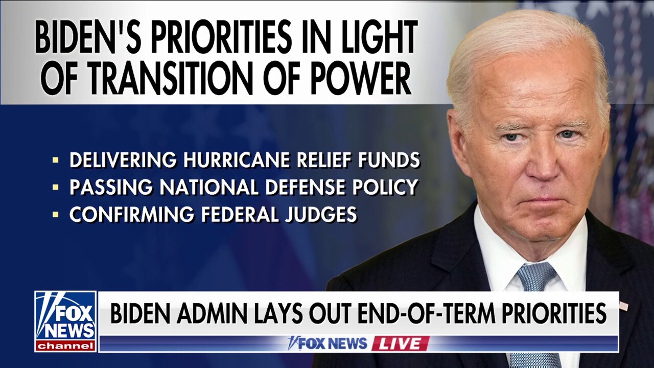 Biden prepares to hand power over to Trump, lays out end-of-term priorities