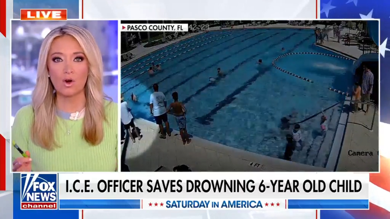 ICE officer Gregory Simmons recounts the harrowing moment he saved a drowning 6-year-old boy in Pasco County, Florida. He sprang into action, pulling the child from the pool and performing life-saving CPR.