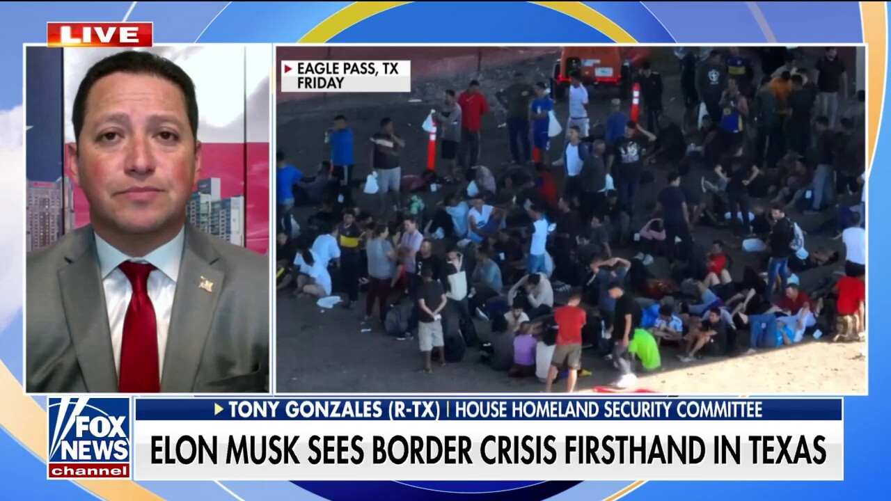 Rep. Tony Gonzales, R-Texas, joined Elon Musk at the border and told ‘FOX & Friends Weekend’ that Musk was shocked that he saw no deportations and said the stream got over 100M views.