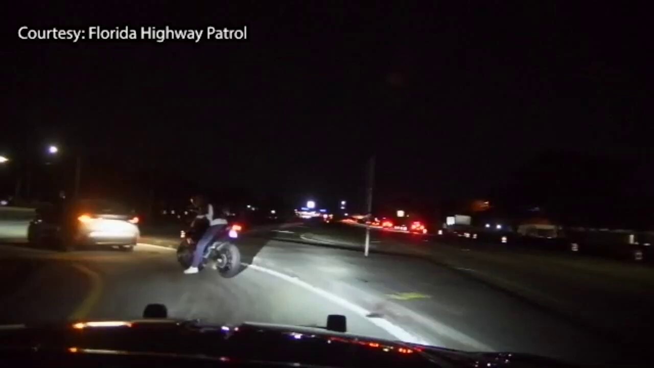 Florida man flees trooper on motorcycle with 'MCLOVIN' tag