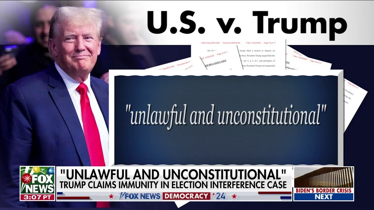 Trump claims immunity in election interference case