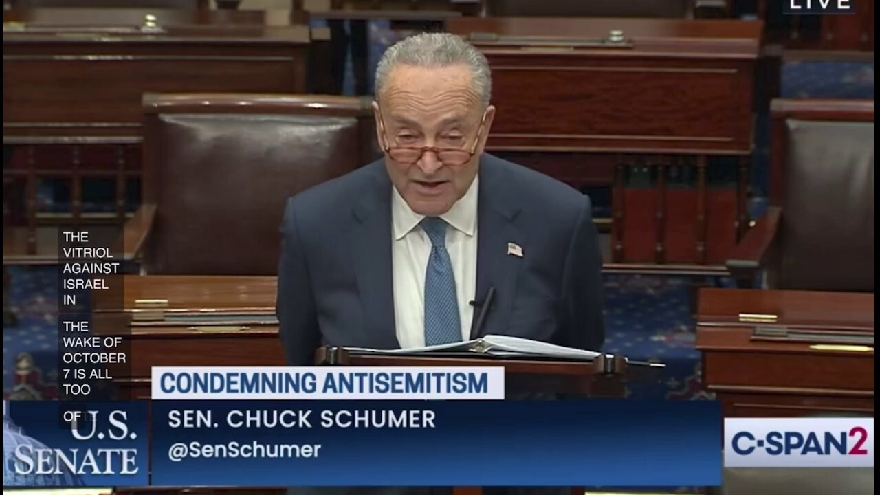 Schumer decries antisemitism in impassioned Senate speech: 'Jewish people feel isolated,' 'deep fear'