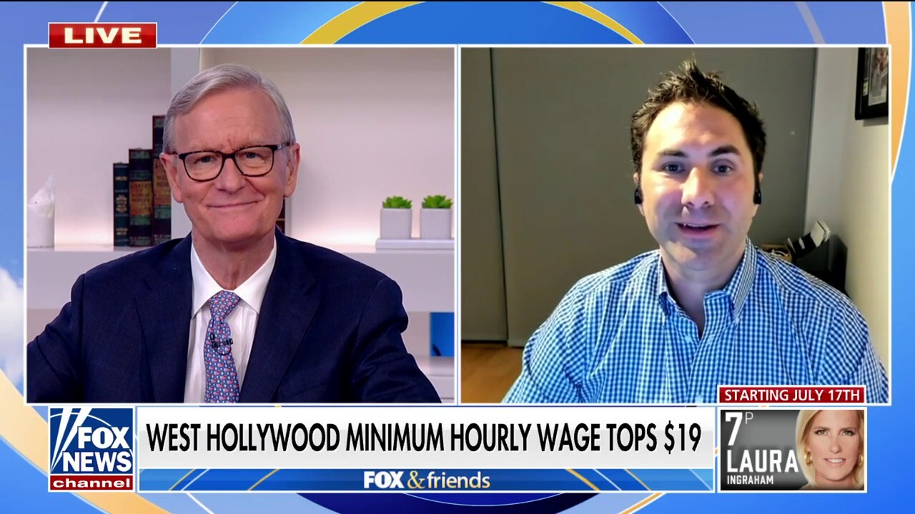 Brett Latteri, owner of The Den on Sunset, joins 'Fox & Friends' to explain the struggles facing California business owners with the increasing minimum wage.