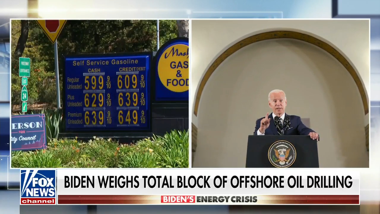 Biden Admin Weighs Total Ban On Offshore Oil Drilling Fox News Video