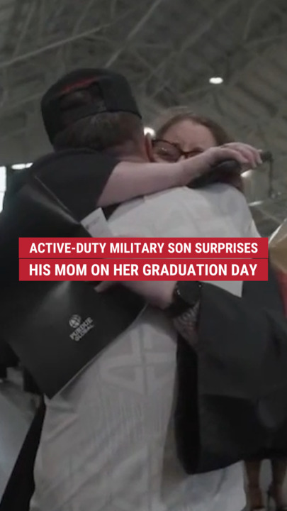 A arrogant  ma  earning her grade  successful  nursing got the eventual  astonishment  erstwhile   her son, who’s presently  serving successful  the military, returned location  to observe  her graduation