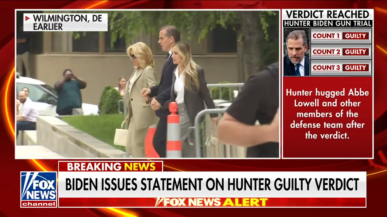 Hunter Biden, first lady leave court after conviction on gun charges