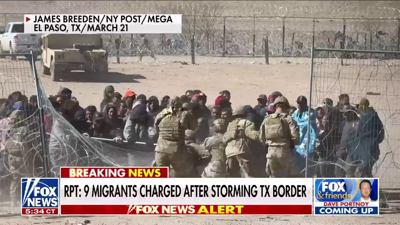 Former Acting ICE Director Tom Homan touts Texas' response to the mob of migrants who attempted to storm the southern border and argues Biden's immigration policies have 'emboldened' migrants to enter the U.S. illegally.
