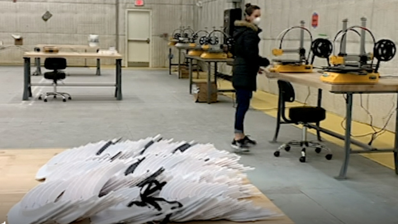 New York furniture manufacturer begins 3D printing face shields	
