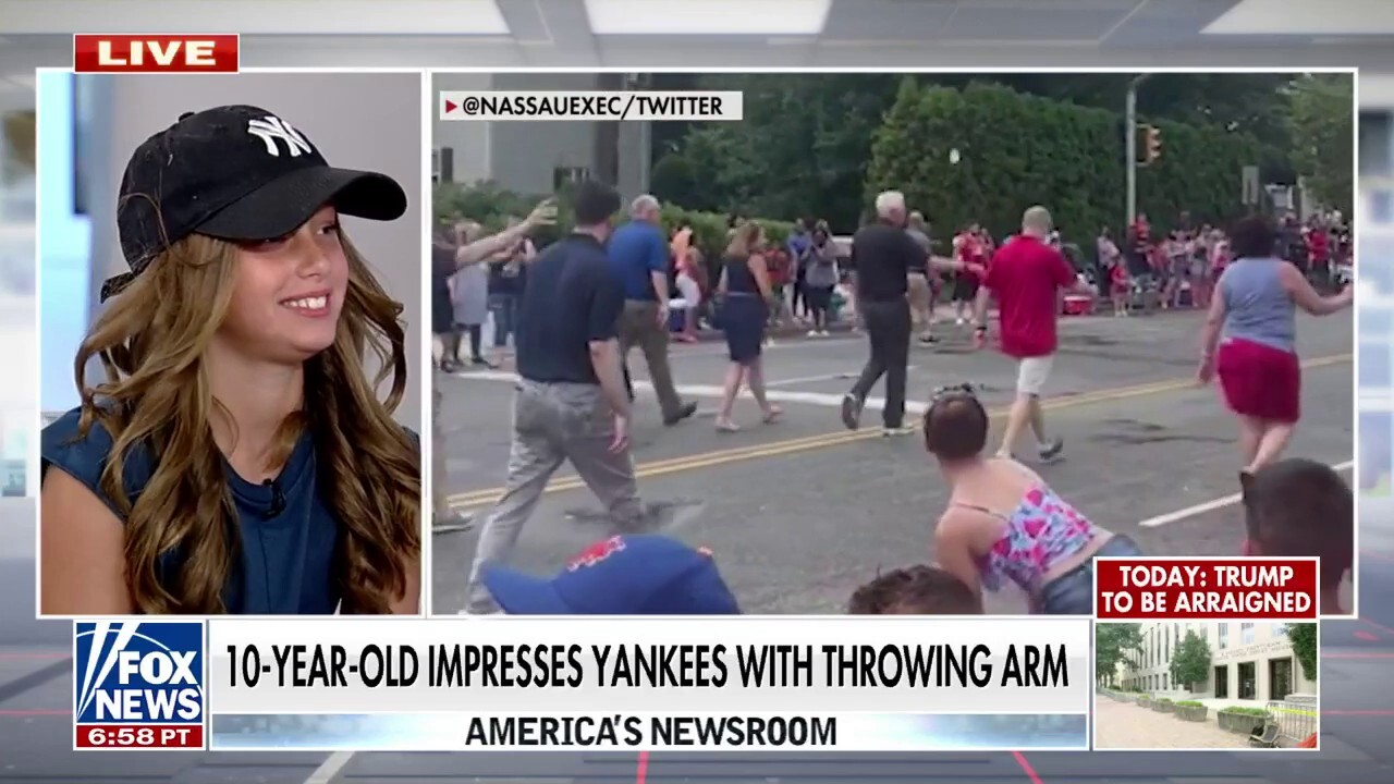 Yankees impressed by girl’s arm after pelting politician with a water balloon