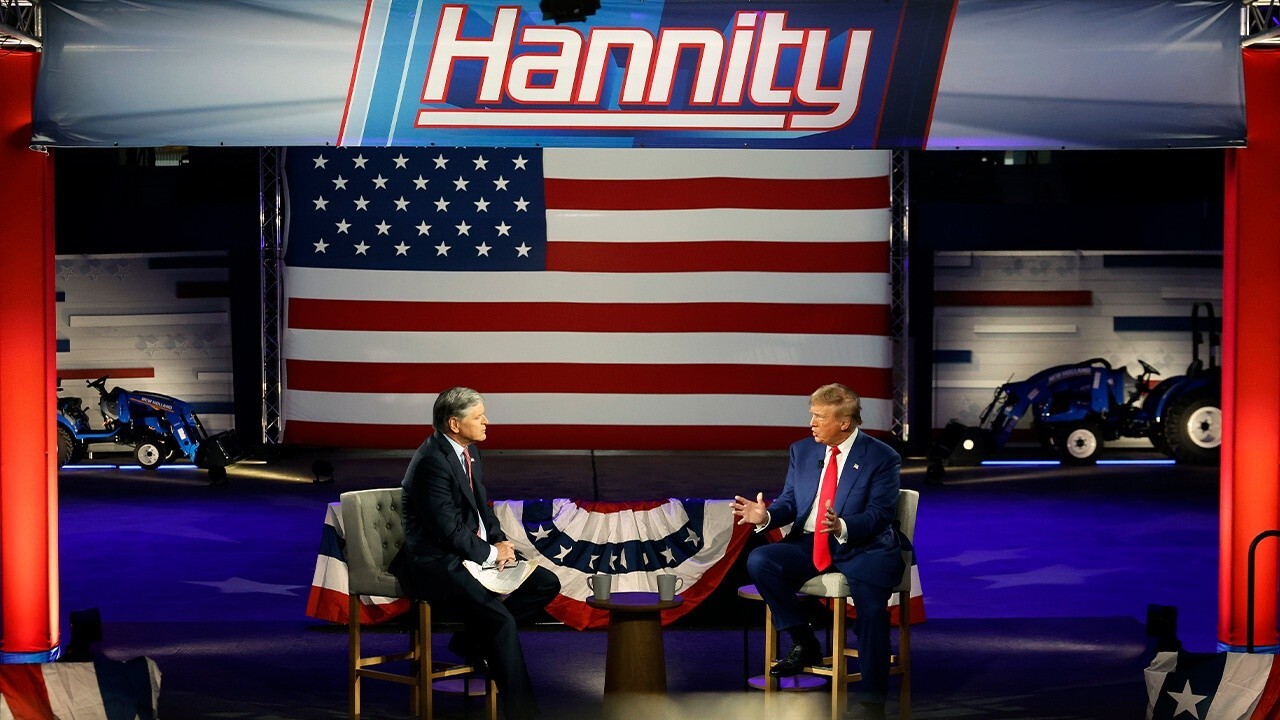 Former President Trump takes part in a Fox News town hall moderated by Sean Hannity.