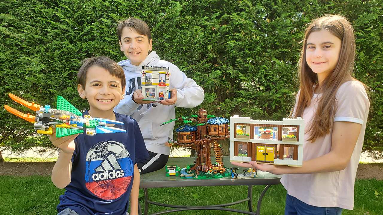New York siblings teach kids how to fight coronavirus lockdown boredom by using their imagination with Legos