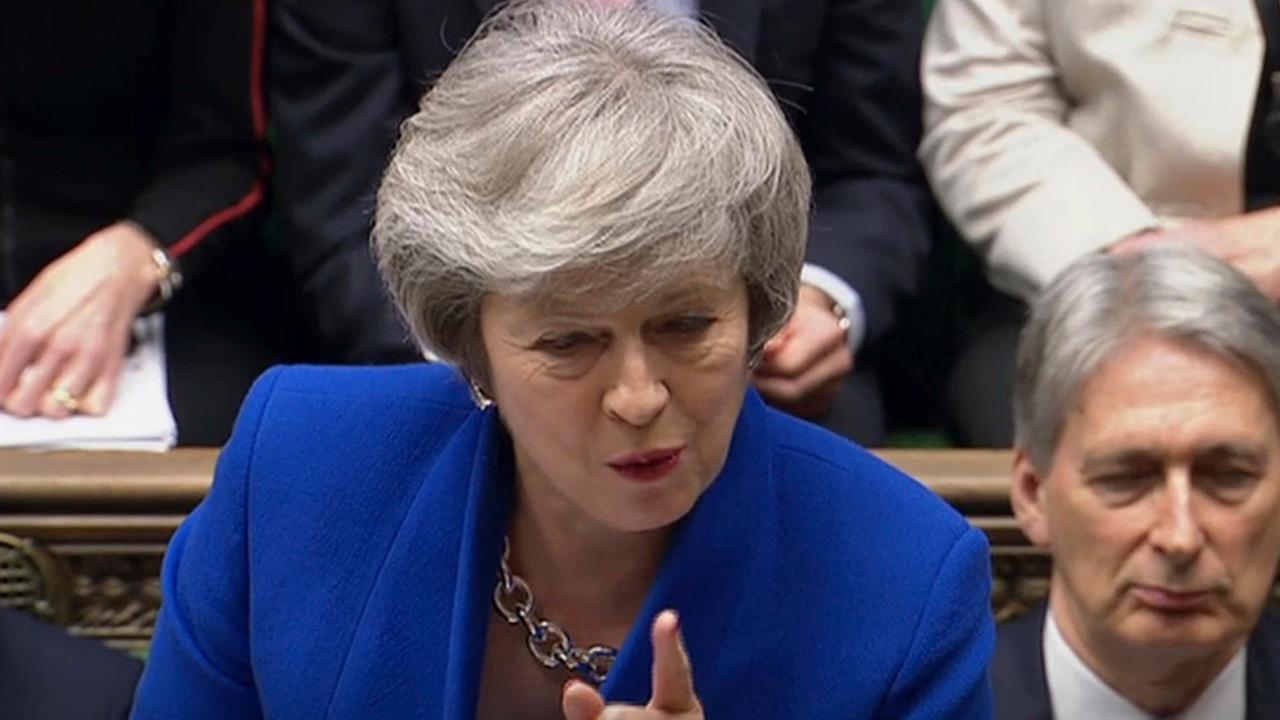 Prime Minister Theresa May addresses parliament 