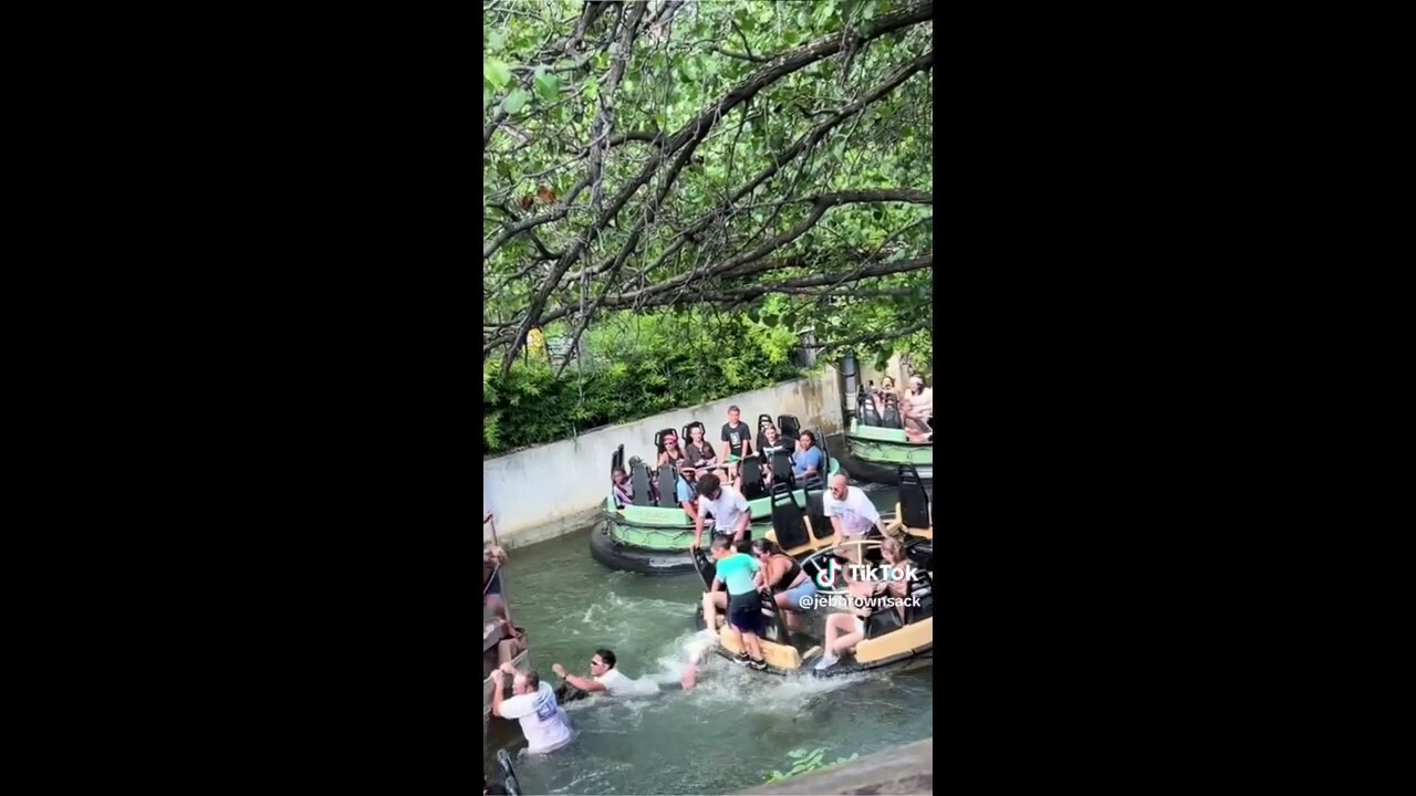 Riders jump off Six Flags ride into water after it malfunctions