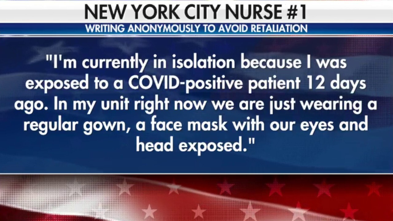 New York City nurses write to Tucker Carlson to share their experiences facing coronavirus pandemic	