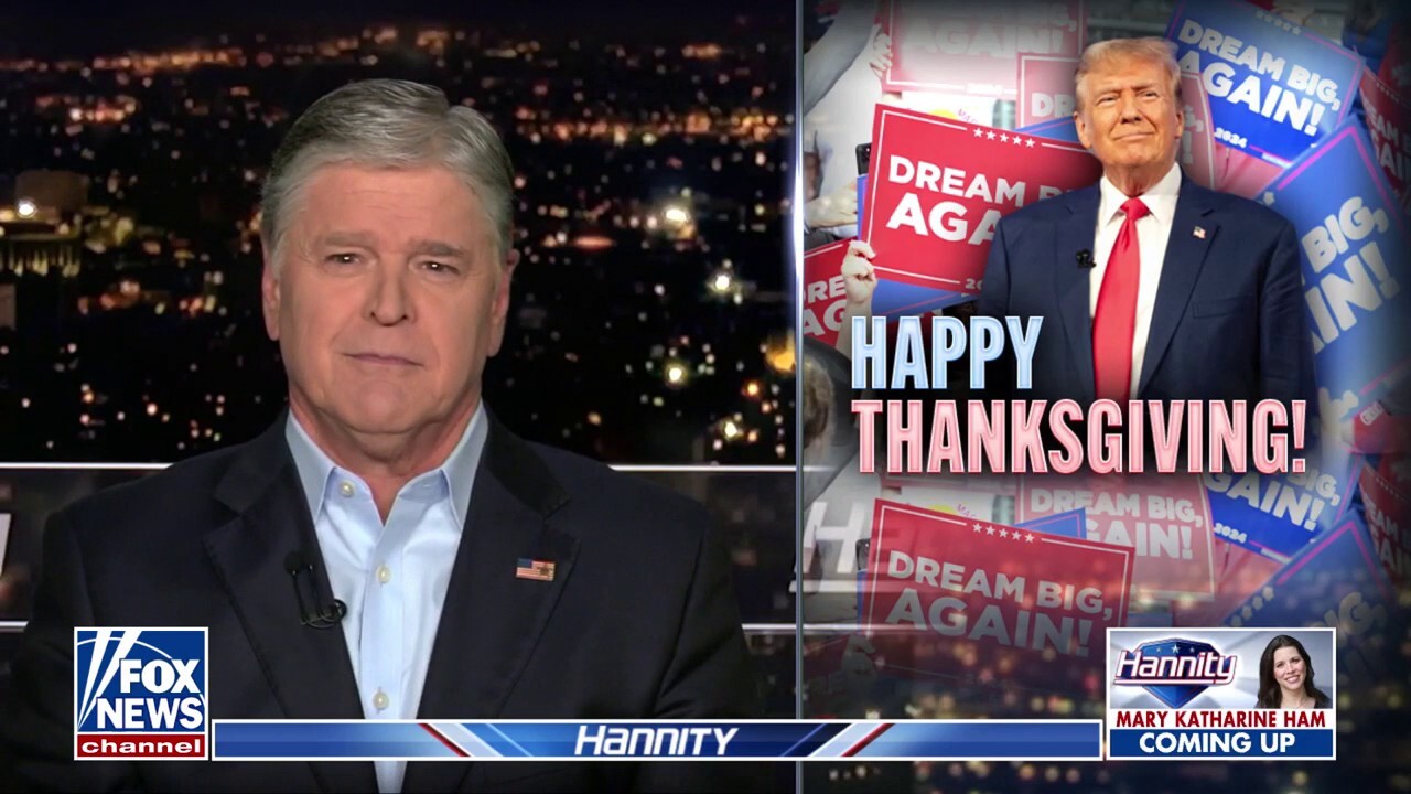 Fox News host Sean Hannity shares what he’s grateful for ahead of Thanksgiving on ‘Hannity.’