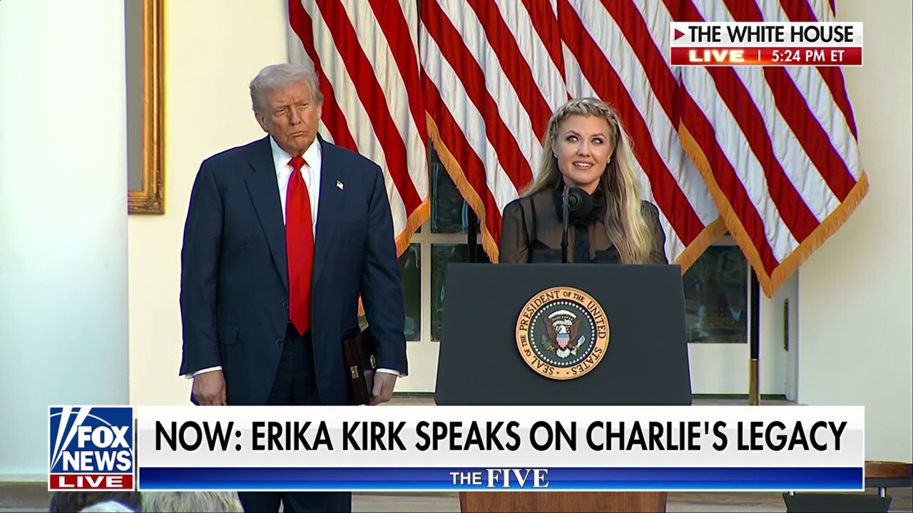Erika Kirk reflects on Charlie Kirk’s legacy as he is awarded posthumous Presidential Medal of Freedom: ‘Happy Birthday my Charlie’