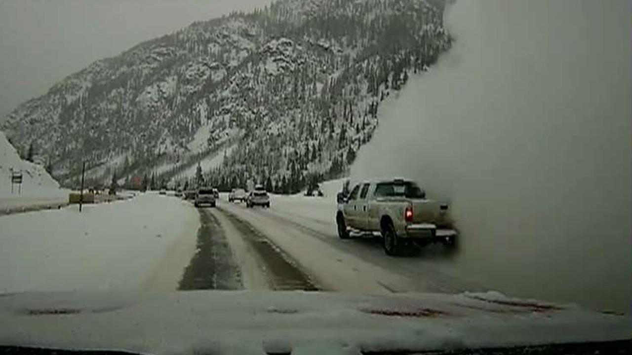 New dashcam video captures moment avalanche engulfs traffic on Colorado highway