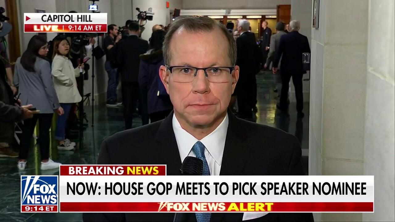 House Republicans meet behind closed doors to pick House speaker nominee