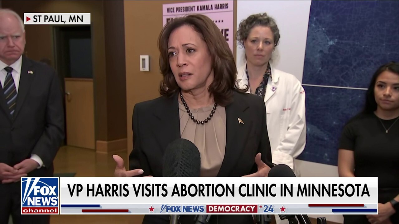 Vice President Kamala Harris visits a Planned Parenthood abortion clinic