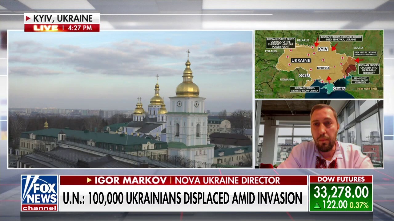 UN estimates 100,000 Ukrainians displaced after Russian invasion