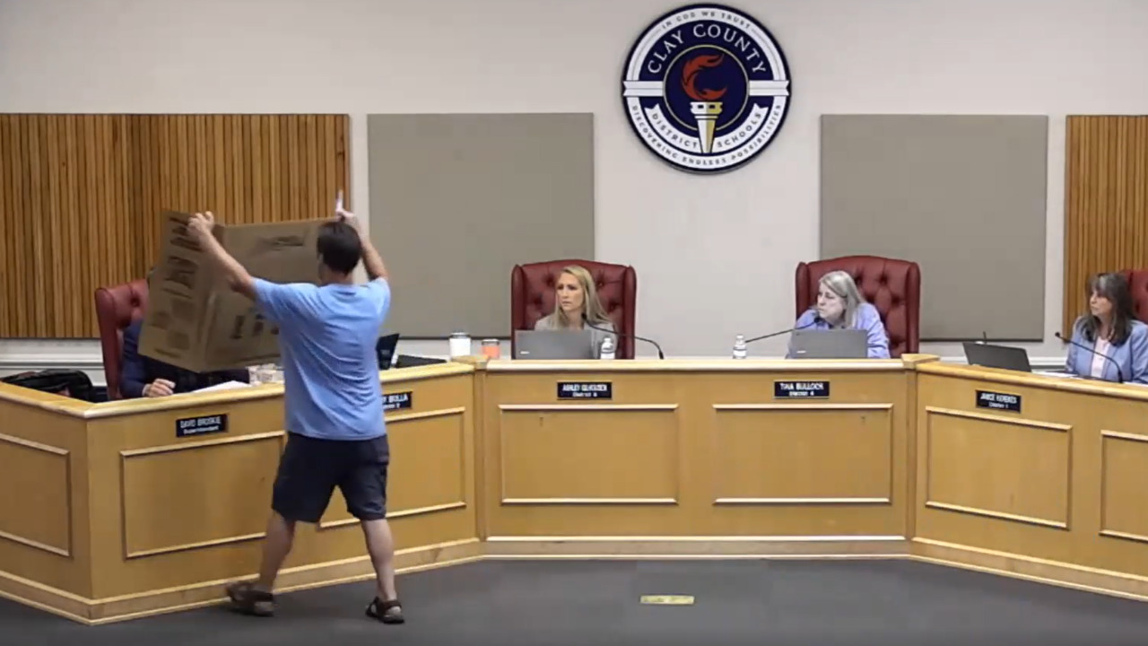 Florida school board cuts off dad's microphone: 'You're going to listen or... run your mouth?'