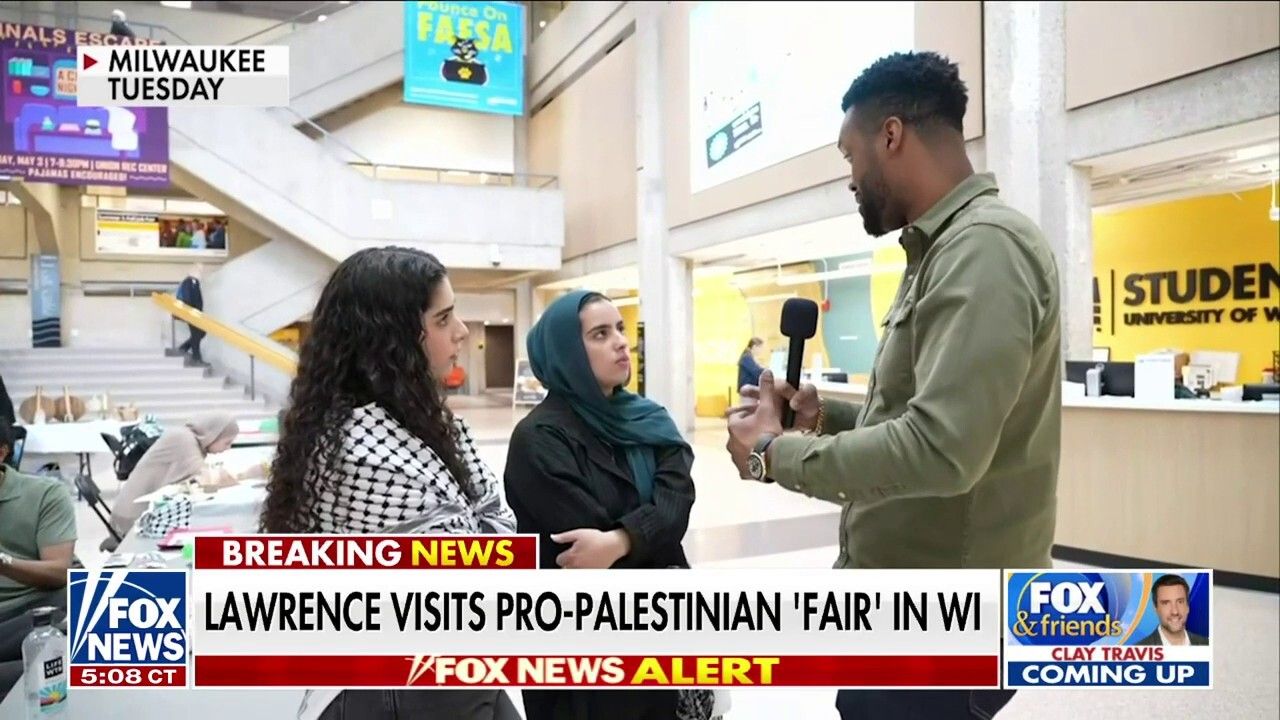 Lawrence Jones visits pro-Palestinian 'fair' in Wisconsin