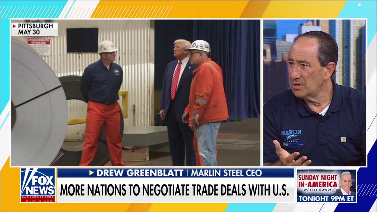 Marlin Steel CEO Drew Greenblatt reveals why now is an 'optimistic' time for U.S. factory workers and discusses President Donald Trump's potential to strike 'fabulous' deals with Mexico and Canada.