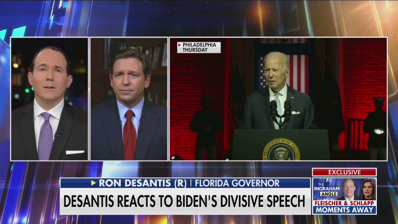 Biden's speech among the 'most disgusting speeches': DeSantis