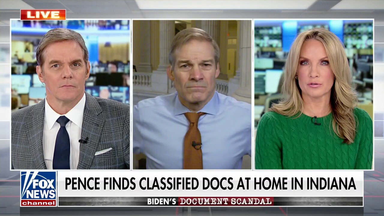 Rep. Jim Jordan stresses 'equal treatment under the law' over Pence's classified doc discovery