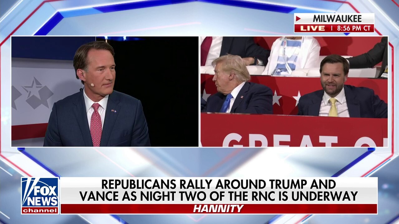 Virginia Gov. Glenn Youngkin discusses the unity among Republicans during the Republican National Convention in Milwaukee on ‘Hannity.’