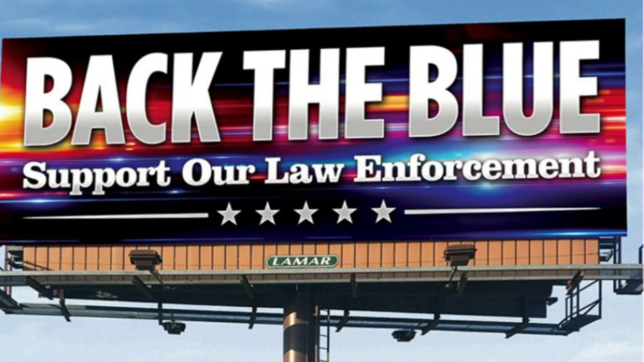 College student arranges for pro-police billboard to be displayed in Oregon