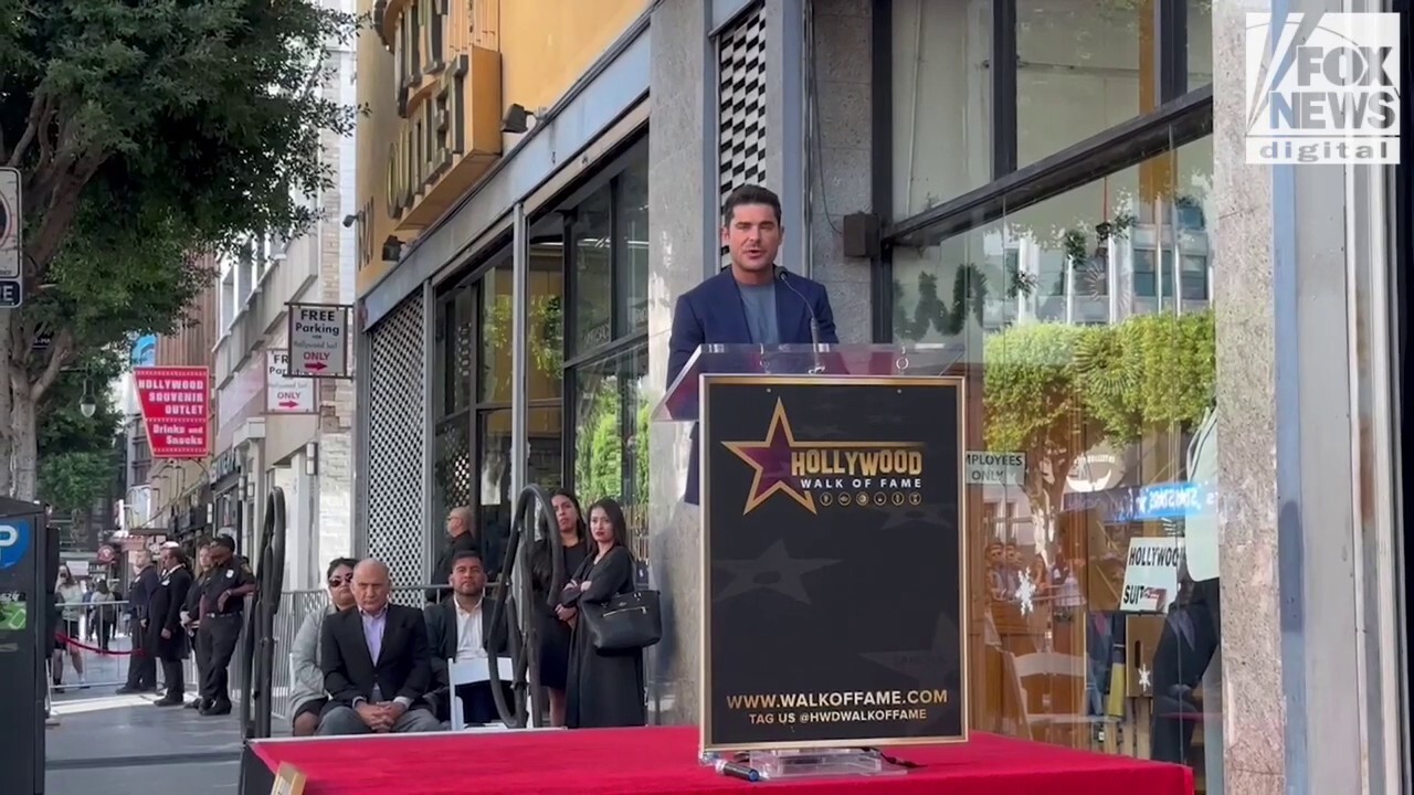 Zac Efron pays tribute to Matthew Perry while accepting his star on the Hollywood Walk of Fame