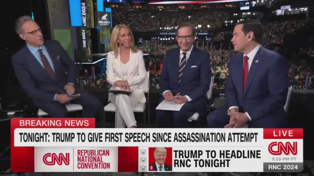 CNN's Jake Tapper jabs MSNBC for using LED screen to cover GOP convention