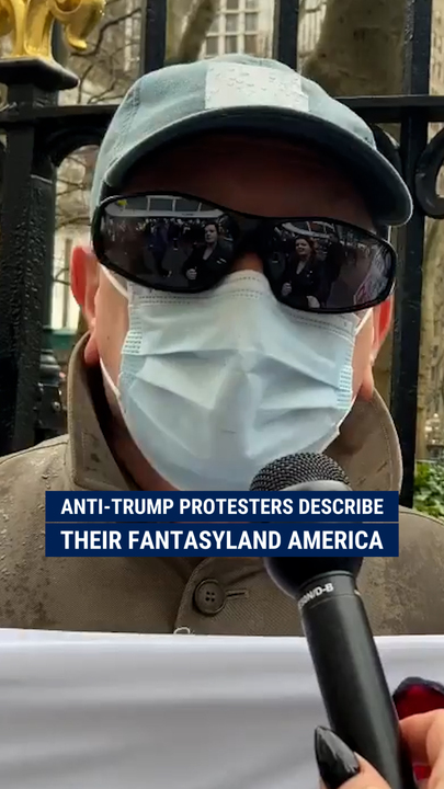 Anti-Trump protesters picture   their fantasyland America