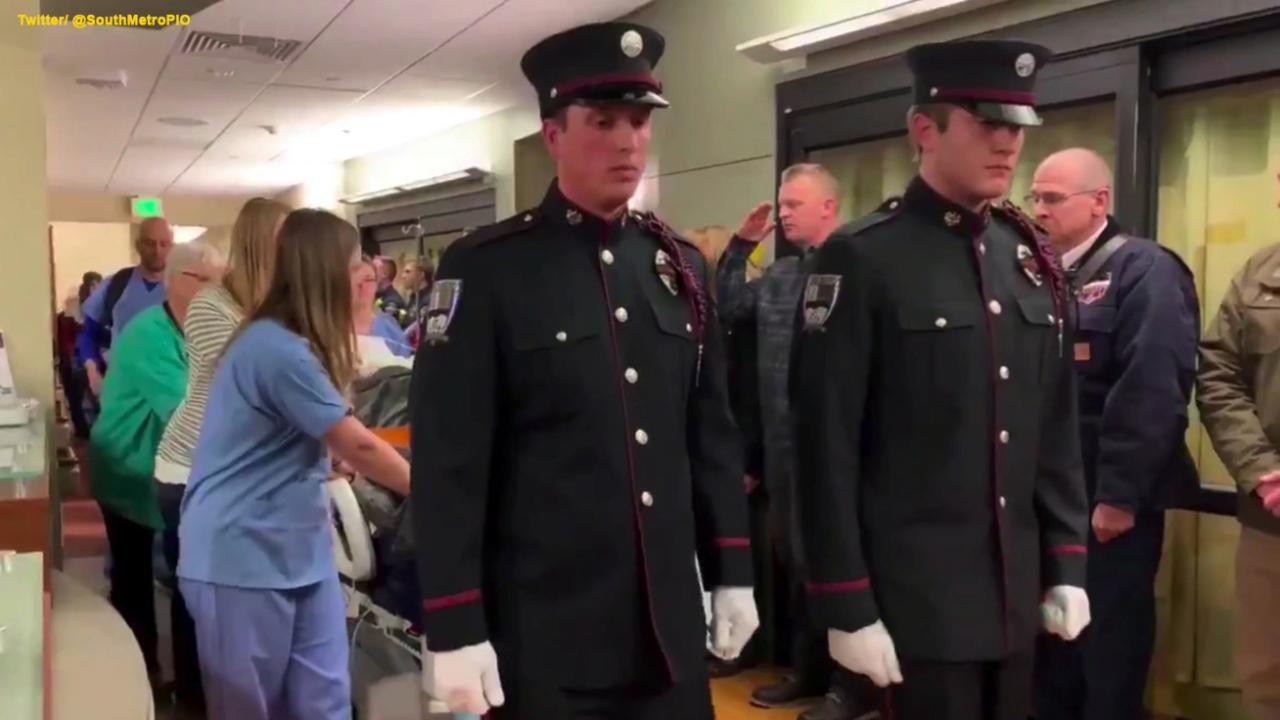 After losing his fight with an aggressive brain tumor, firefighter is given a final escort on his way to donate organs