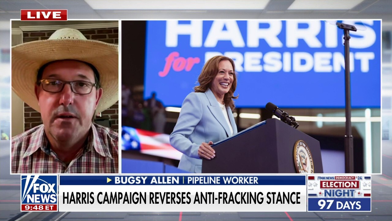 Pipeline worker Bugsy Allen torches VP Kamala Harris’ fracking policies, highlighting the reality of American workers in the energy industry.