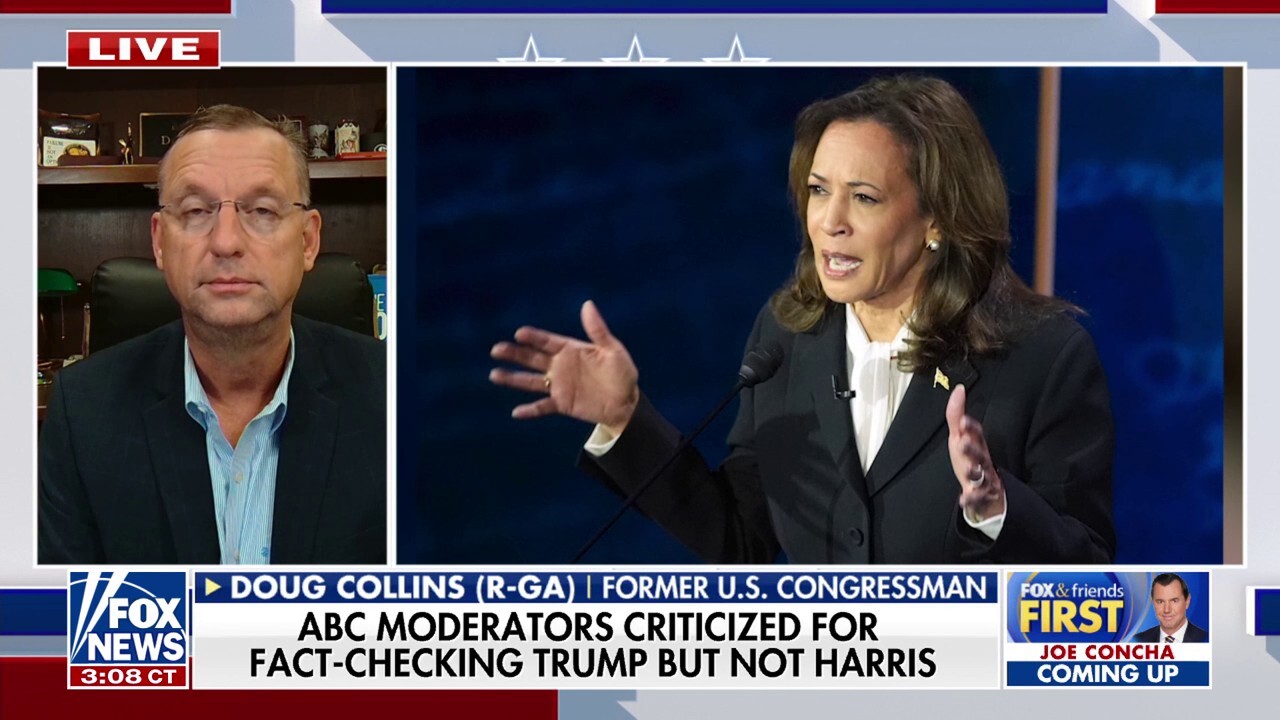 'Blatantly wrong': Doug Collins calls out ABC moderators for fact-checking Trump but not Harris