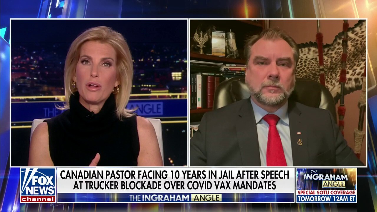 Ingraham guest facing 10 years in jail after speech at trucker blockade over COVID vaccine mandates 