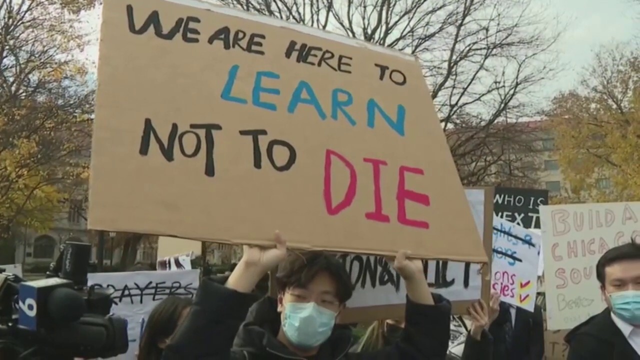 Hundreds of University of Chicago students protest student Shaoxiong Zheng's shooting death