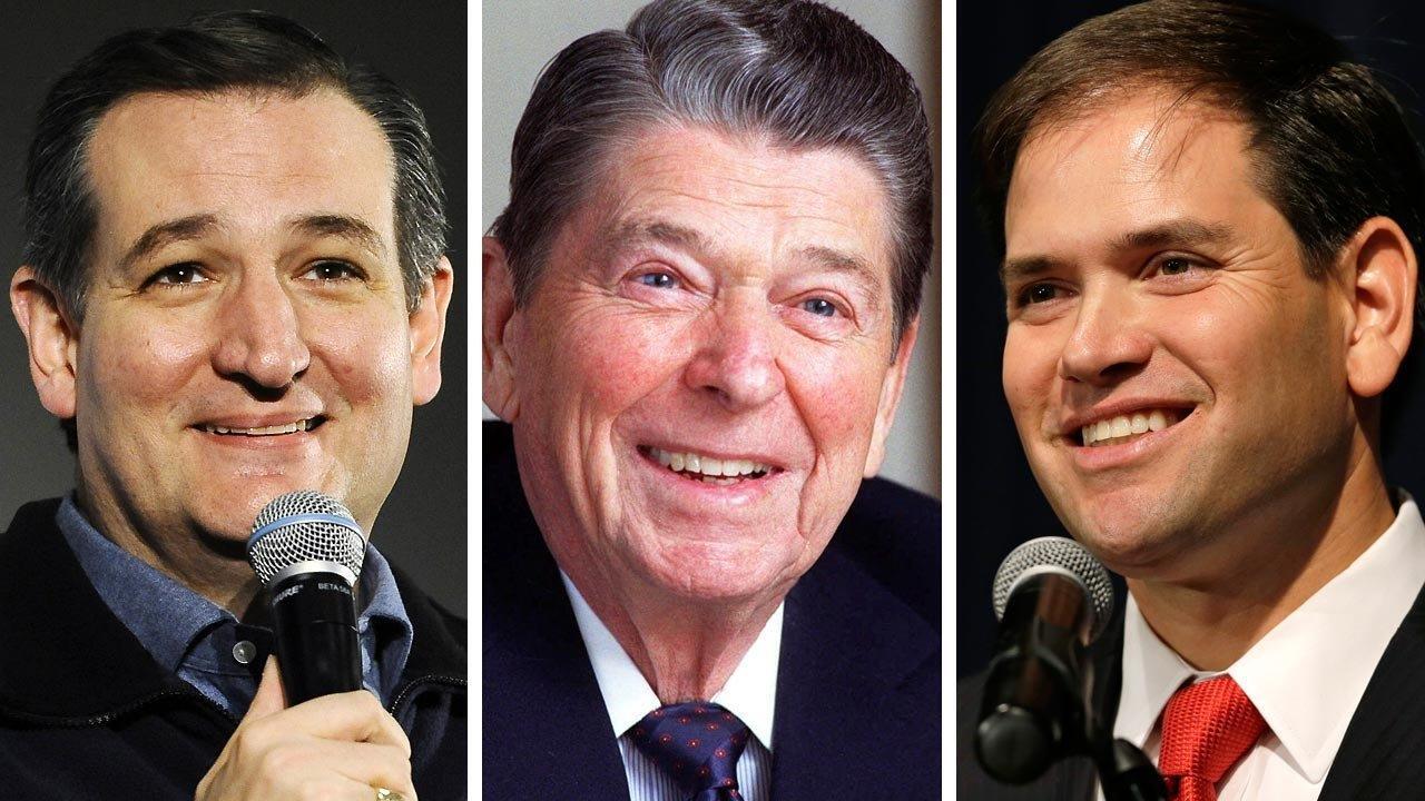 GOP candidates invoke Ronald Reagan on campaign trail