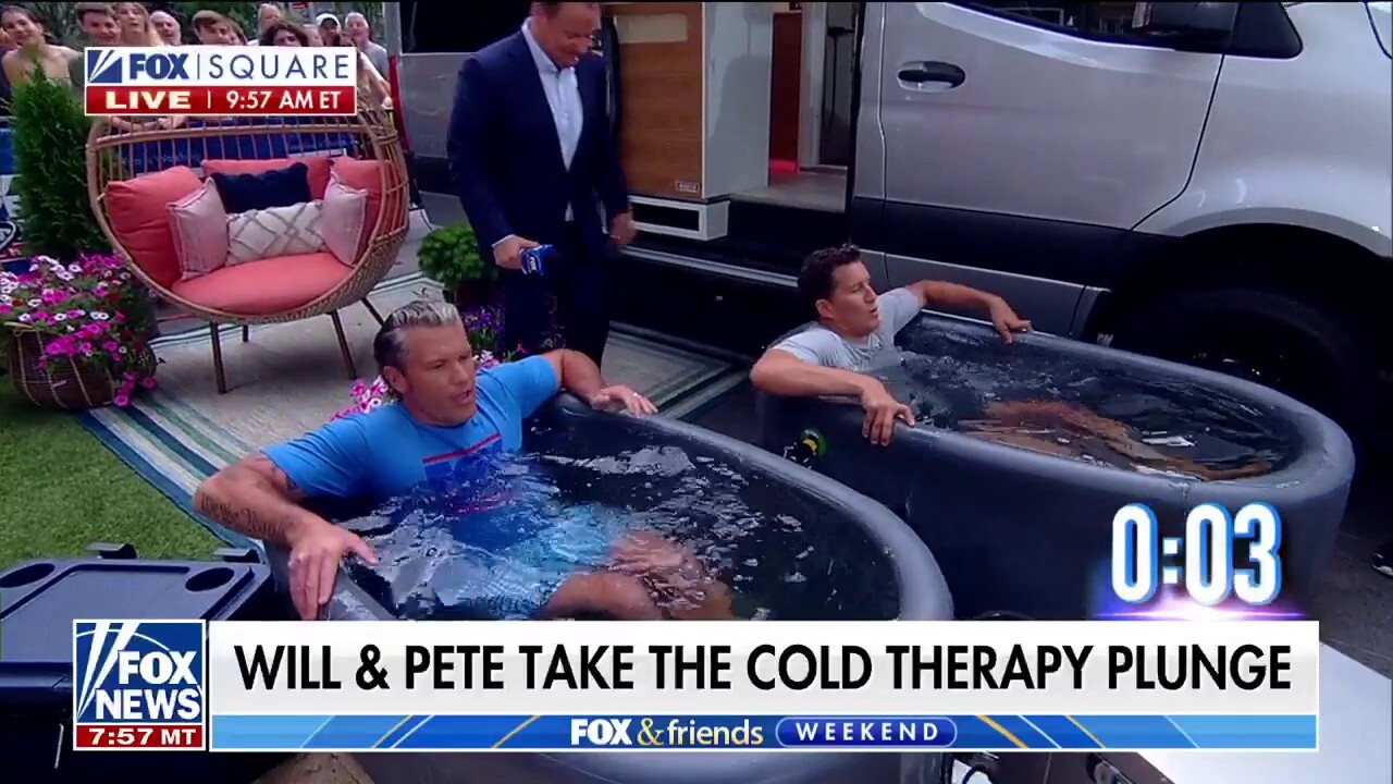 ‘Fox & Friends Weekend’ co-hosts take the cold therapy plunge