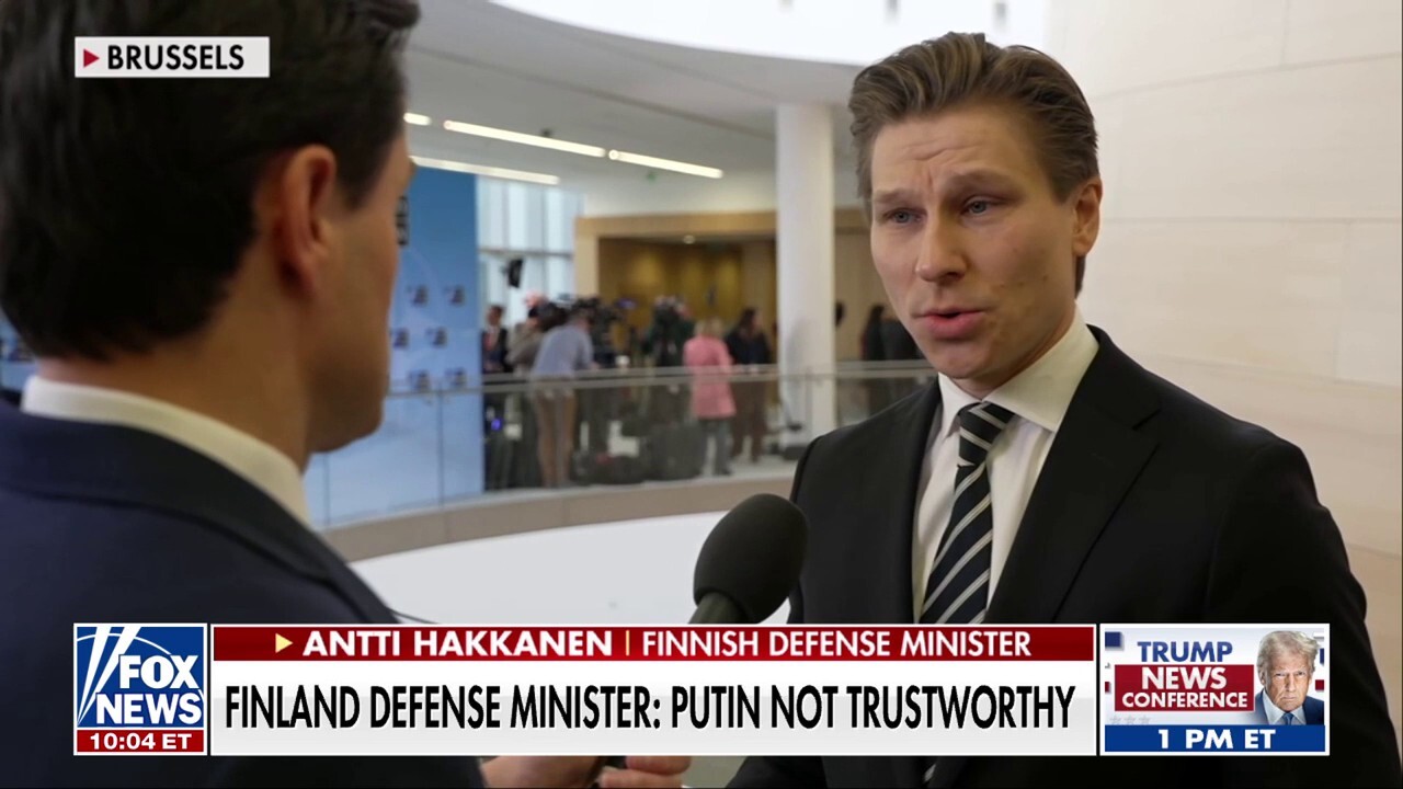 Finnish defense minister says Putin 'not trustworthy' ahead of peace talks