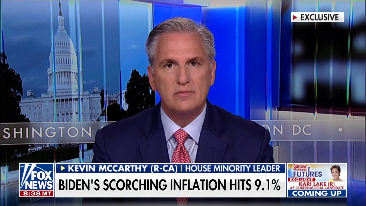 House Republican Leader Kevin McCarthy slams Biden admin for inflation, crime