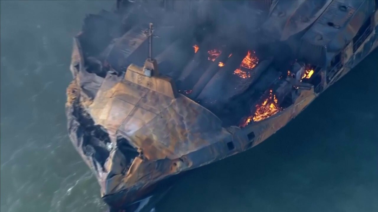 UK ship collision: Footage shows aftermath of incident between cargo ship, US tanker