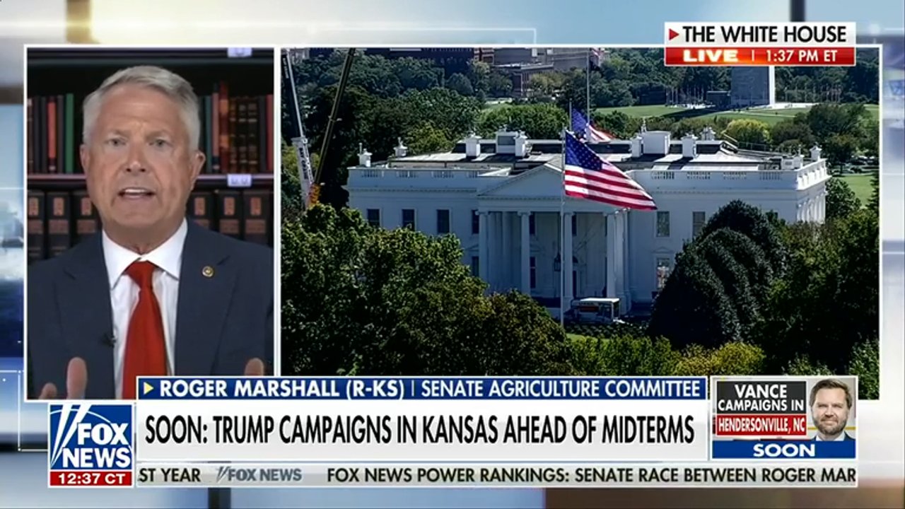 President Trump heads to Kansas to campaign for Sen Roger Marshall