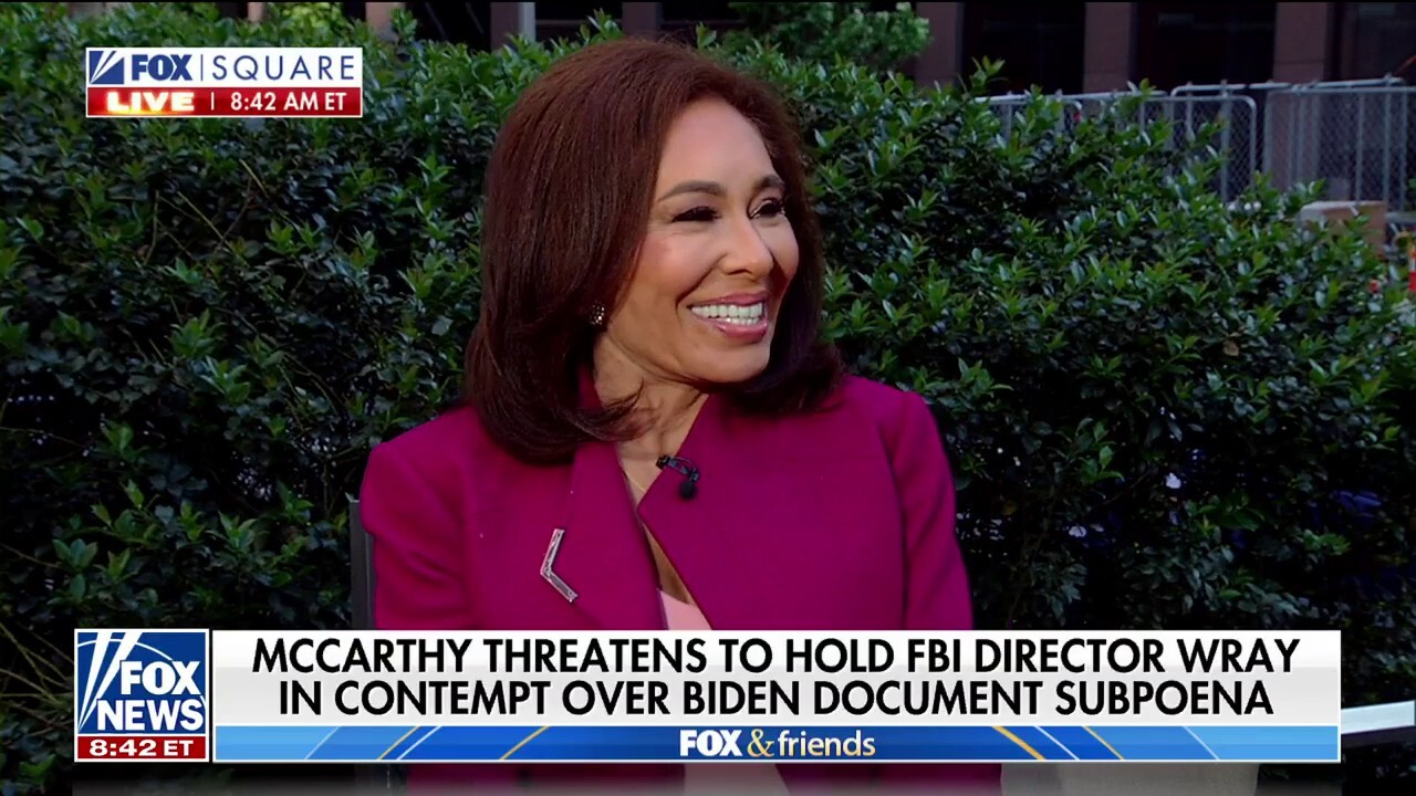 Judge Jeanine Pirro: 'Thrilled' Speaker McCarthy threatening contempt over Biden doc subpoena