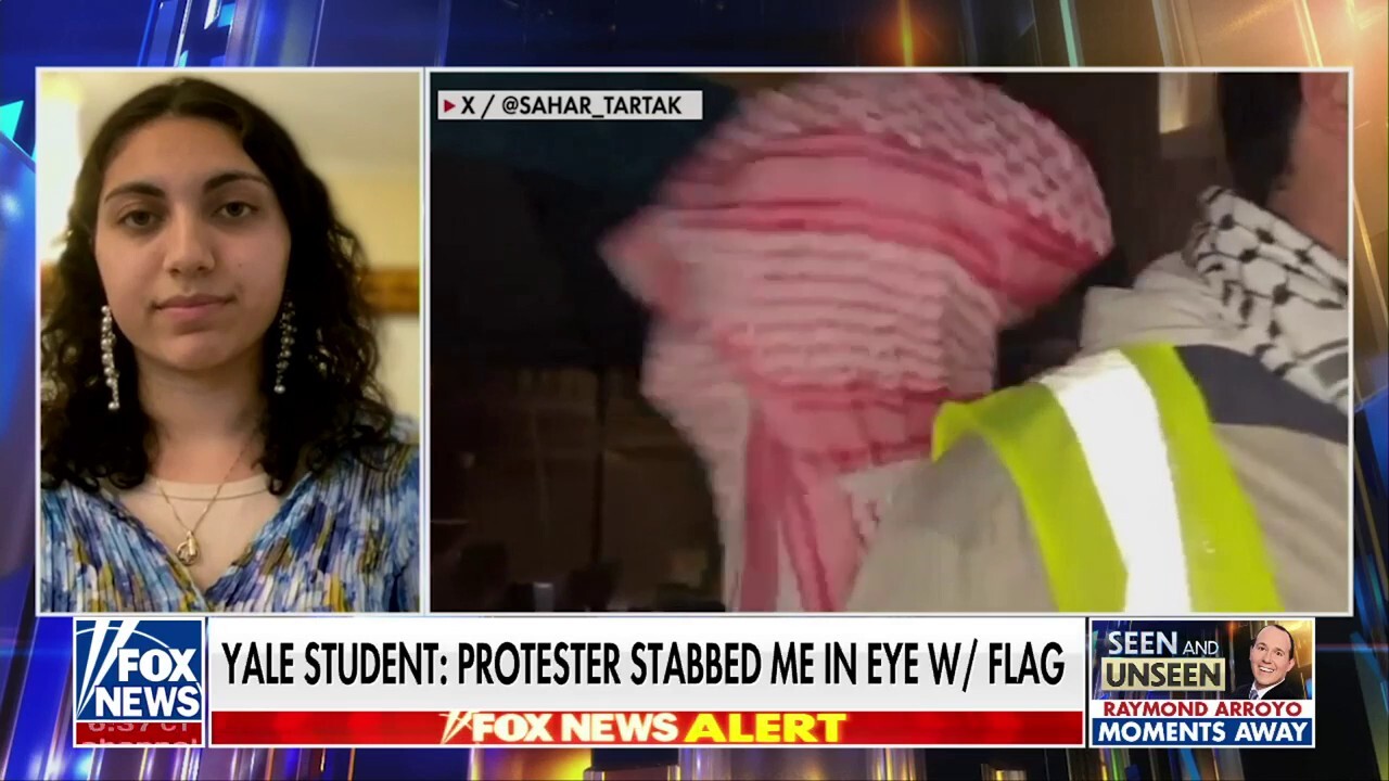 Yale student: Anti-Israel protester stabbed me in the eye with flag