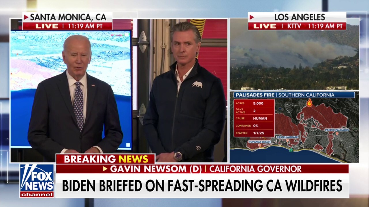  Gov. Newsom and authorities brief President Biden on raging California wildfires