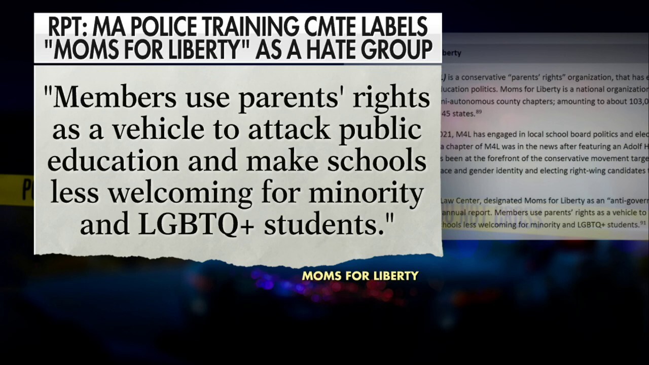 Massachusetts police training materials identify Moms for Liberty as a hate group